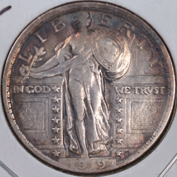 1919 Standing Liberty Quarter, Very Fine Circulated Coin, Store #QR0043