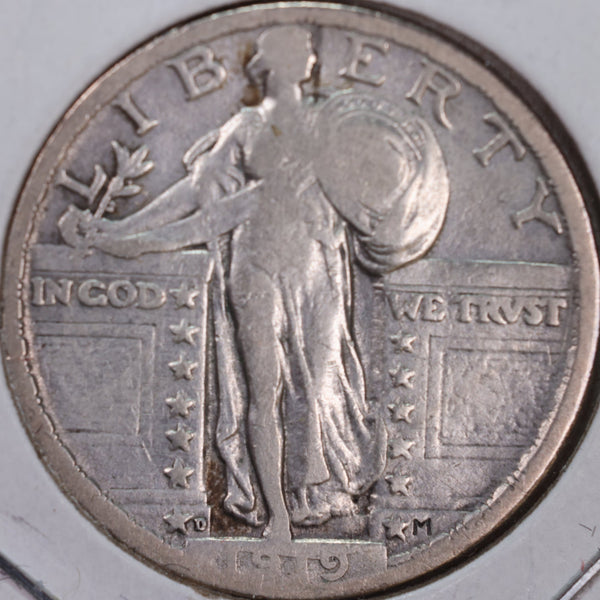 1919-D Standing Liberty Quarter, Very Fine Circulated Coin, Store #QR0045