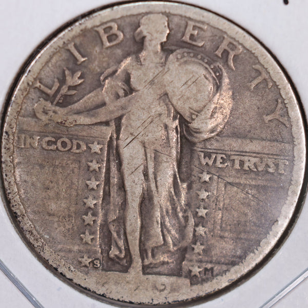 1919-S Standing Liberty Quarter, Very Good+ Circulated Coin, Store #QR0046