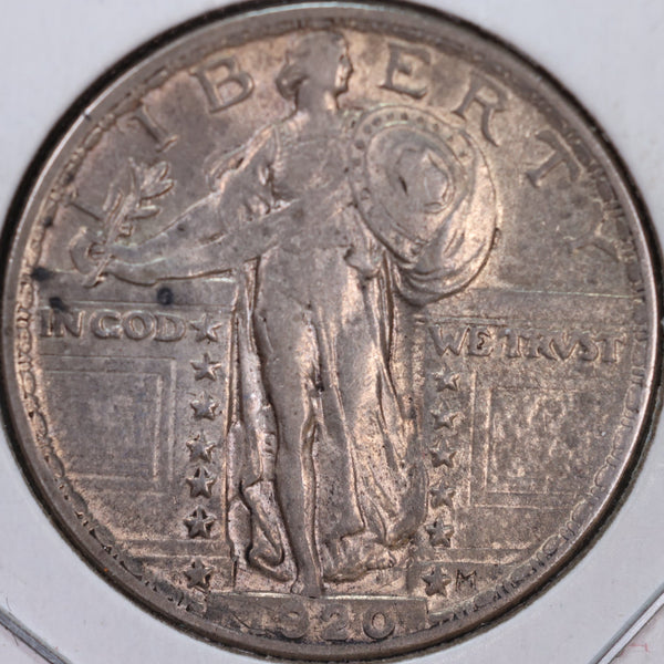 1920 Standing Liberty Quarter, Extra Fine+ Circulated Coin, Store #QR0048