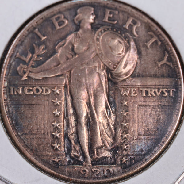 1920 Standing Liberty Quarter, Abt Uncirculated+ Coin, Store #QR0050