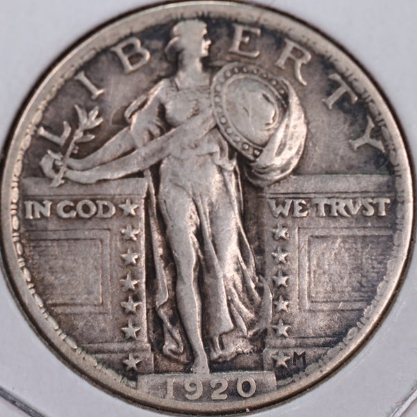 1920 Standing Liberty Quarter, Extra Fine Circulated Coin, Store #QR0051