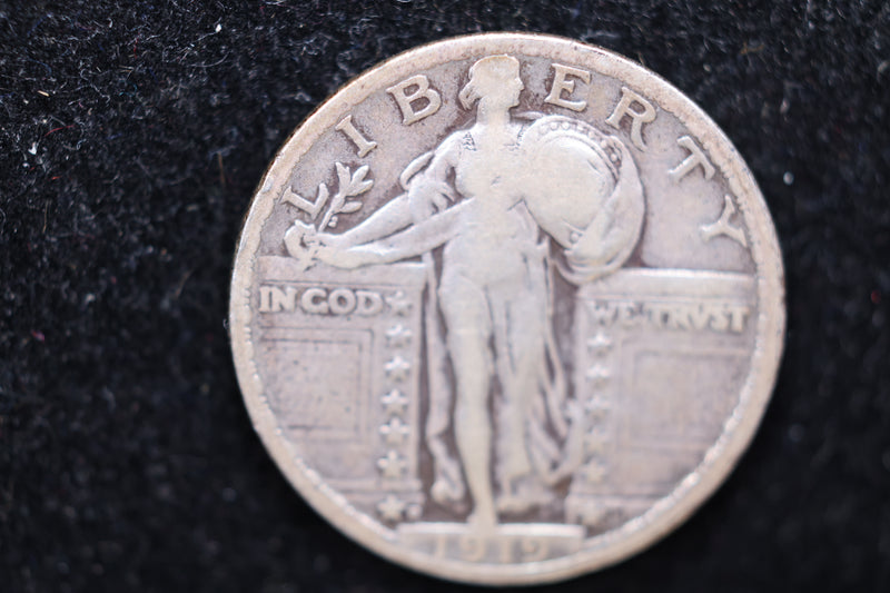1919-S Standing Liberty Quarter., Circulated Coin. Large Affordable Sale