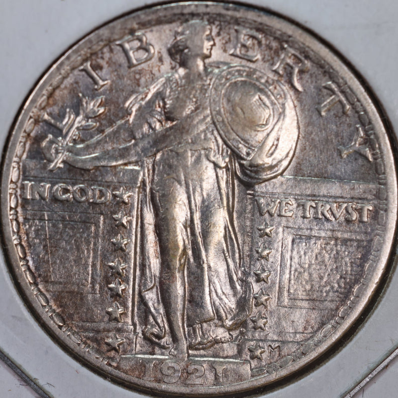 1921 Standing Liberty Quarter, Abt Uncirculated Coin, Store