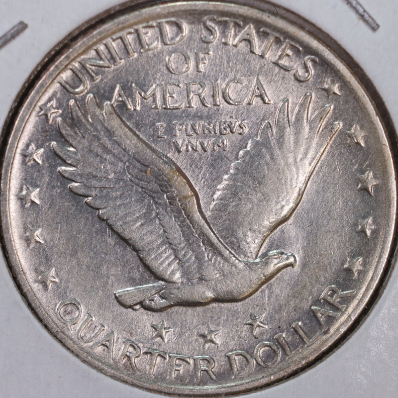 1921 Standing Liberty Quarter, Abt Uncirculated Coin, Store