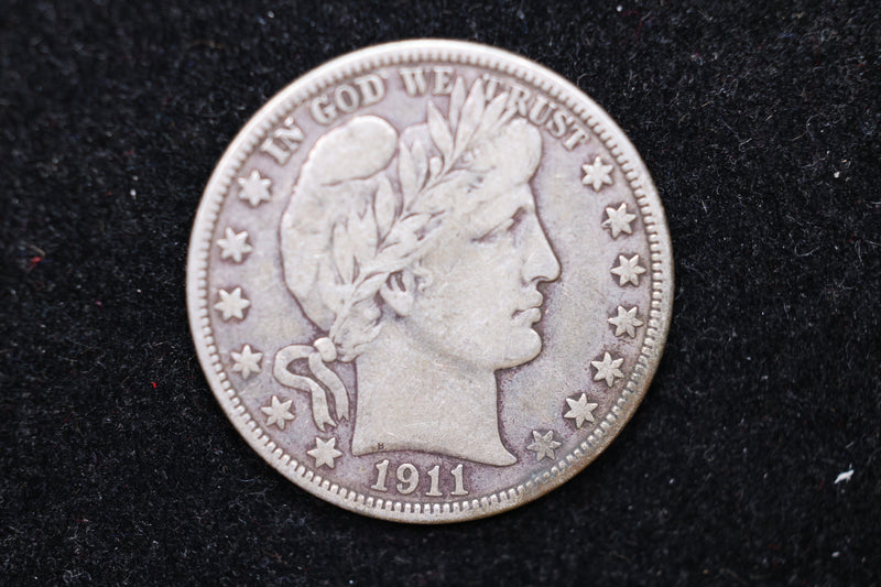 1911-D Barber Half Dollar., Circulated Coin. Large Affordable Sale