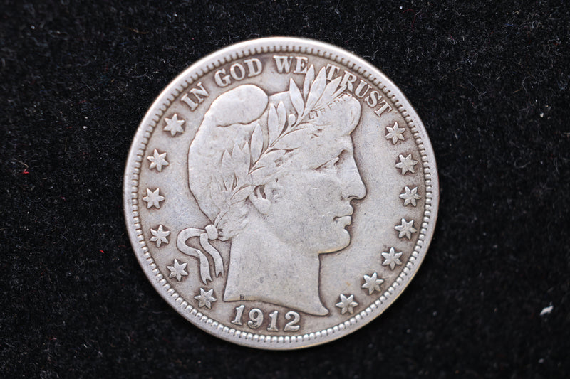 1912 Barber Half Dollar., Circulated Coin. Large Affordable Sale