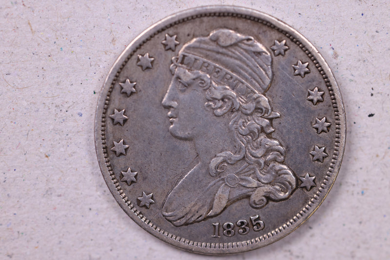 1835 Capped Bust Quarter., Extra Fine Circulated Coin., Store