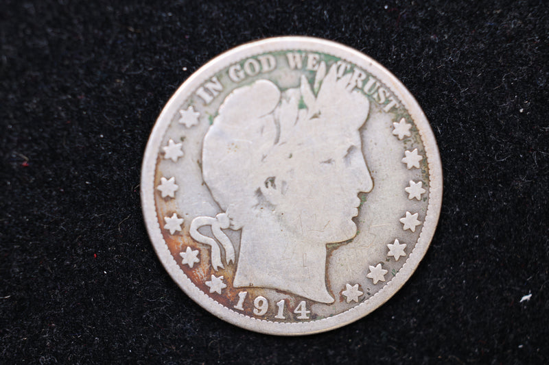 1914 Barber Half Dollar., Circulated Coin. Large Affordable Sale