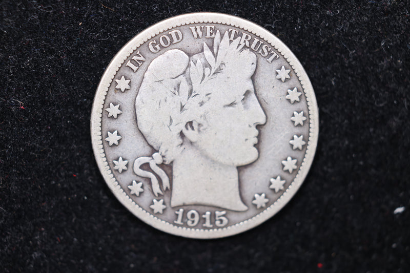 1915 Barber Half Dollar., Circulated Coin. Large Affordable Sale