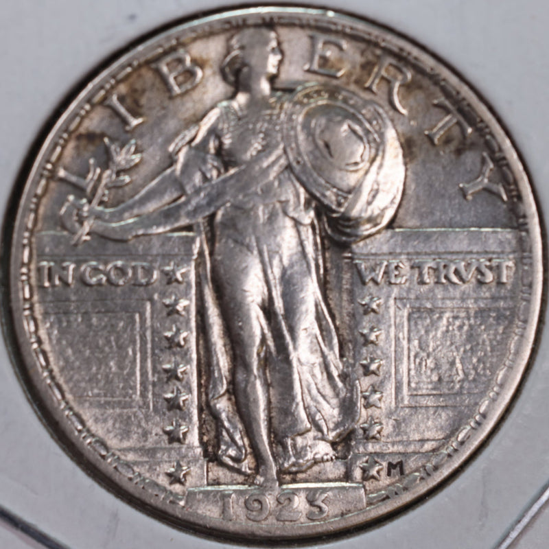 1923 Standing Liberty Quarter, Abt Uncirculated Coin, Store