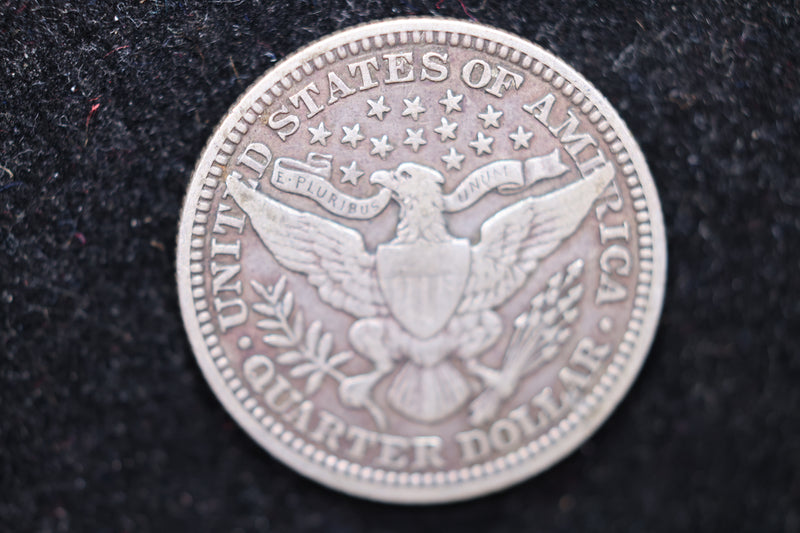 1915 Barber Silver Quarter, Circulated Coin. Large Affordable Sale