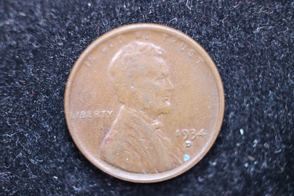 1934-D Lincoln Wheat Cents, Affordable Uncirculated Coin, SALE #88109