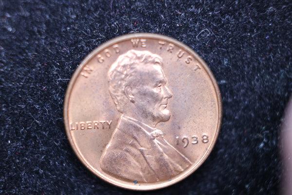 1938 Lincoln Wheat Cents, Affordable Uncirculated Coin, SALE #88115