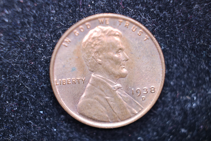 1938-D Lincoln Wheat Cents, Affordable Uncirculated Coin, SALE