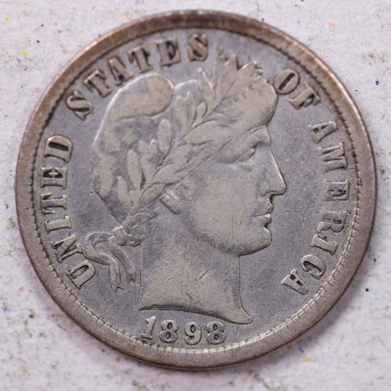 1898-O Barber Silver Dime., Very Fine Circulated Coin., Store