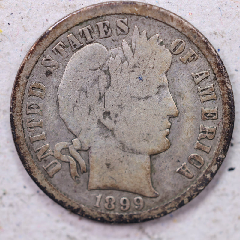 1899-O Barber Silver Dime., Very Good Circulated Coin., Store