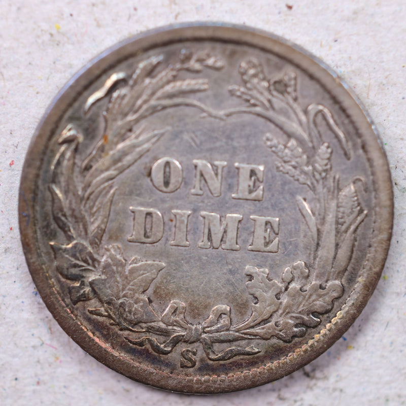 1900-S Barber Silver Dime., Extra Fine Circulated Coin., Store