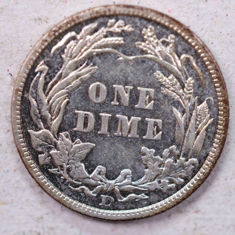 1906-D Barber Silver Dime., Extra Fine Circulated Coin., Store