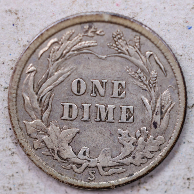 1916-S Barber Silver Dime., Very Fine., Circulated Coin., Store