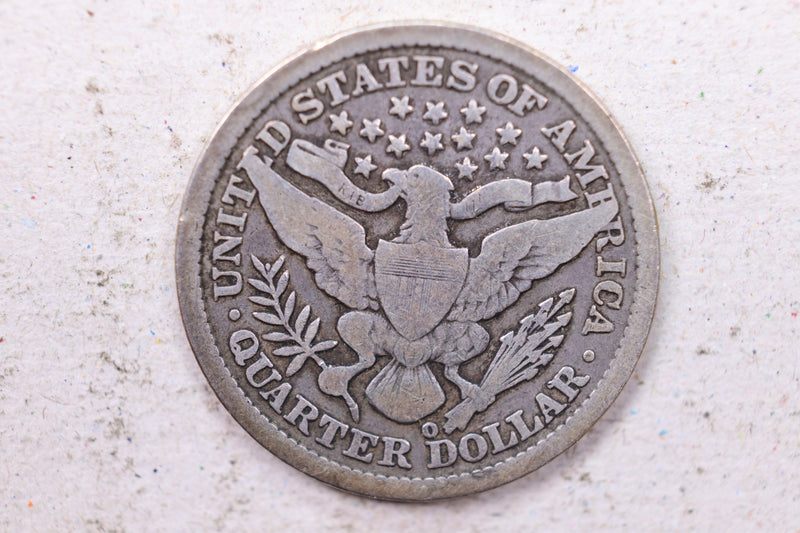 1894-O  Barber Silver Quarter., Very Good., Circulated Coin., Store