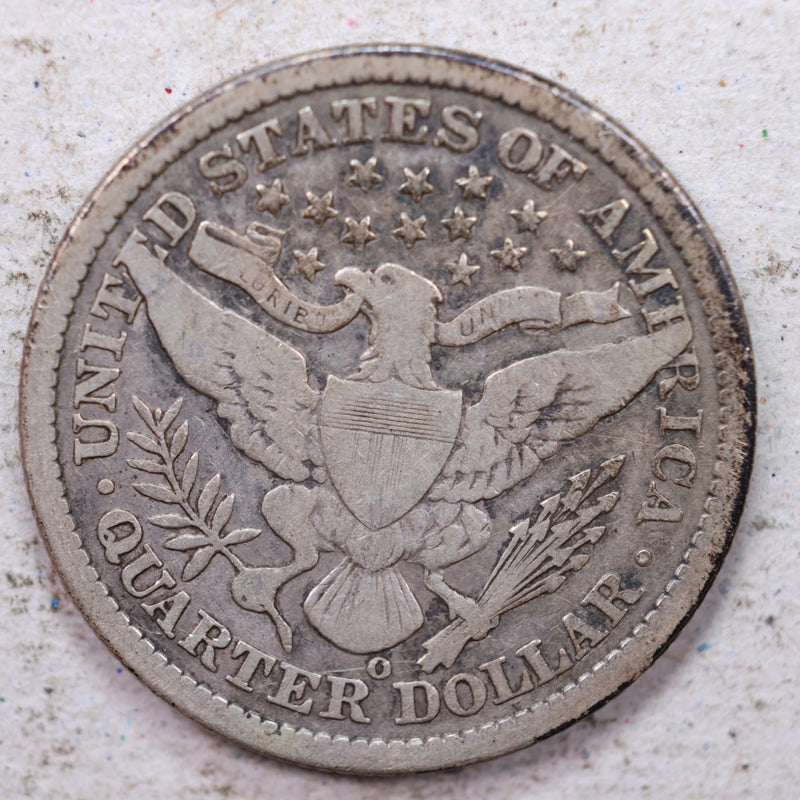 1898-O Barber Silver Quarter., Very Good., Circulated Coin., Store