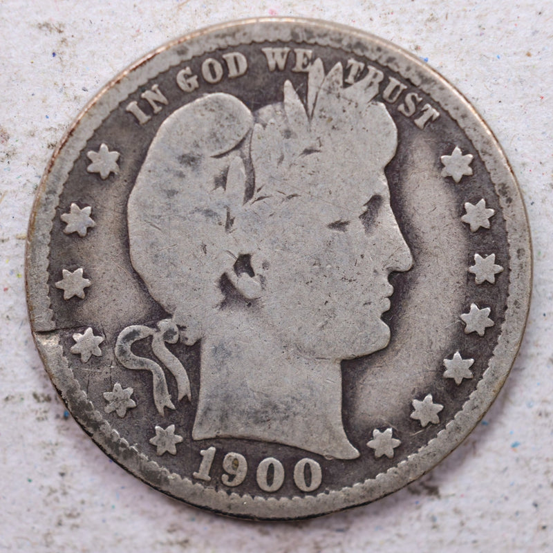 1900-O Barber Silver Quarter., Very Good Details., Circulated Coin., Store