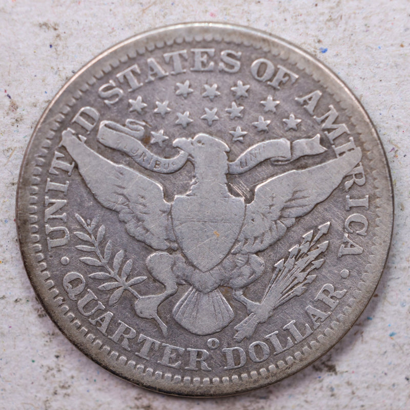 1900-O Barber Silver Quarter., Very Good., Circulated Coin., Store