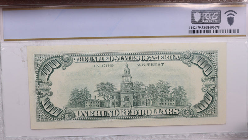 1993 $100., Federal Reserve Bank Note., PCGS AU-58., GFRB068