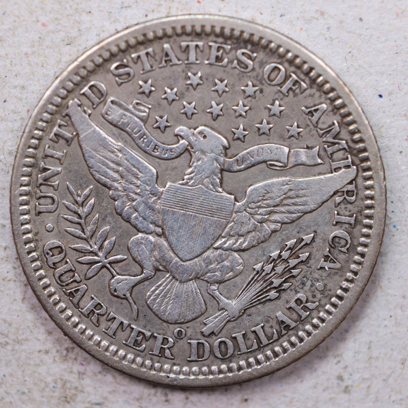 1906-O Barber Silver Quarter., Very Fine., Circulated Coin., Store