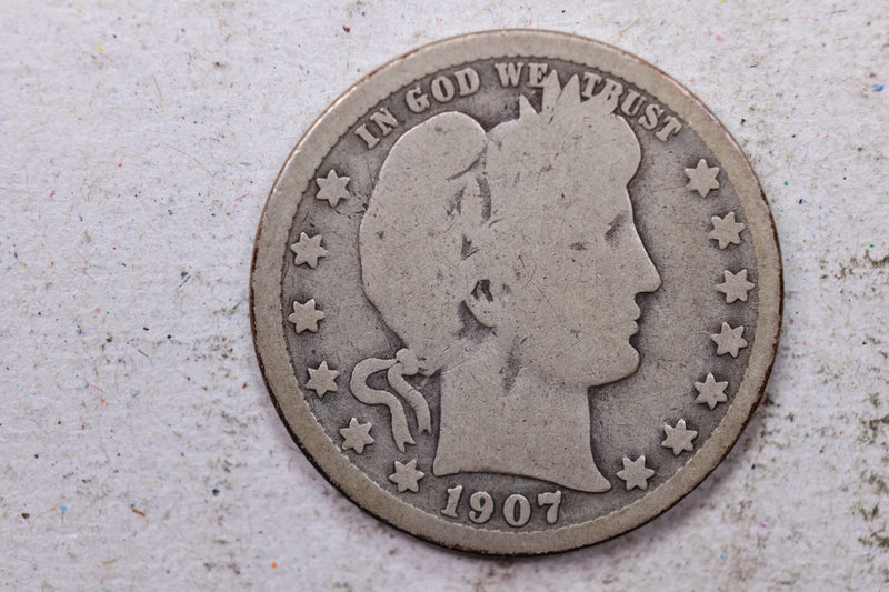 1907-O Barber Silver Quarter., Very Good., Circulated Coin., Store