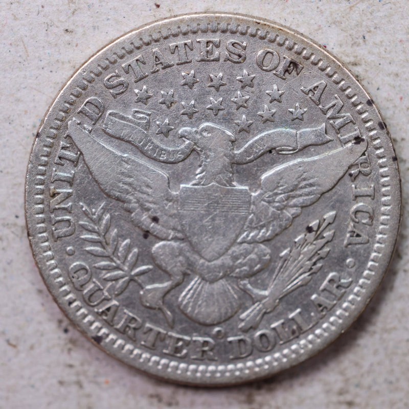 1909-O Barber Silver Quarter., Fine., Circulated Coin., Store