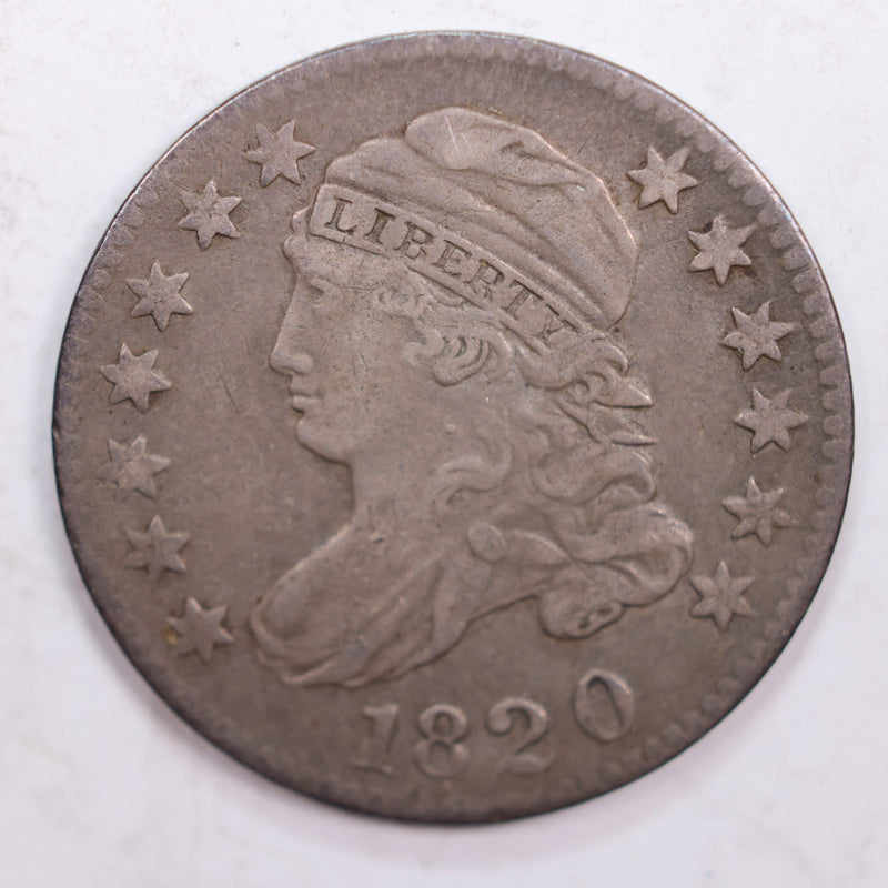 1820 Cap Bust Silver Dime., Extra Fine Circulated Coin., STORE