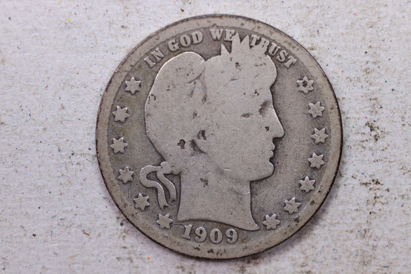 1909-S Barber Silver Quarter., Very Good., Circulated Coin., Store