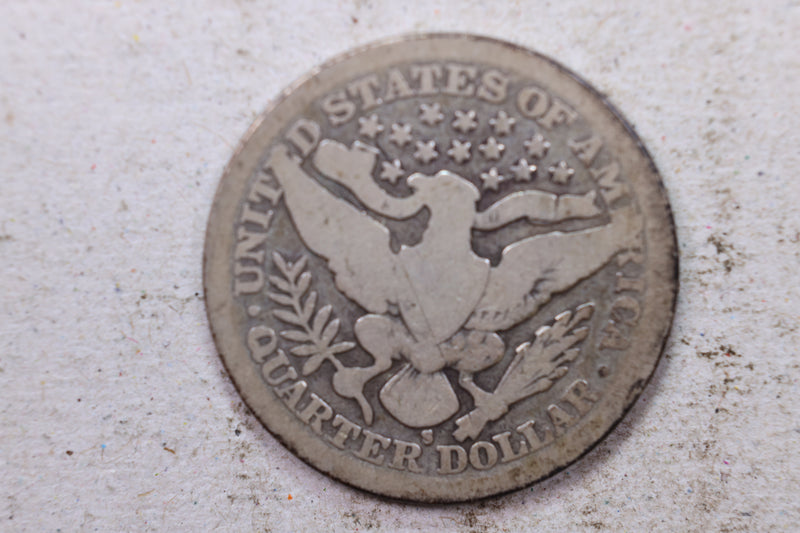 1909-S Barber Silver Quarter., Very Good., Circulated Coin., Store