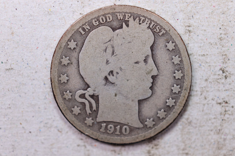 1910-D Barber Silver Quarter., Good., Circulated Coin., Store