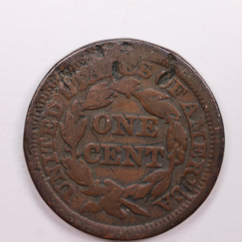 1846 Large Cent, Very Fine Details., Circulated Coin. Store