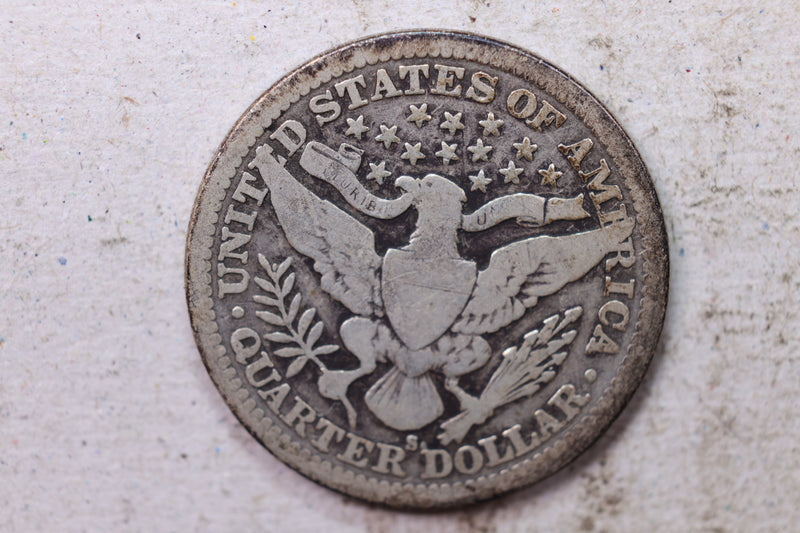 1915-S Barber Silver Quarter., Good., Circulated Coin., Store