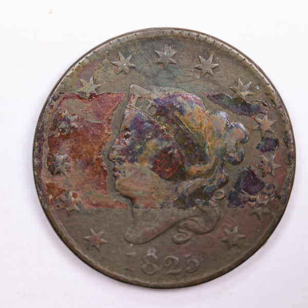 1825 Large Cent, Fine Details., Circulated Coin. Store #CT0306