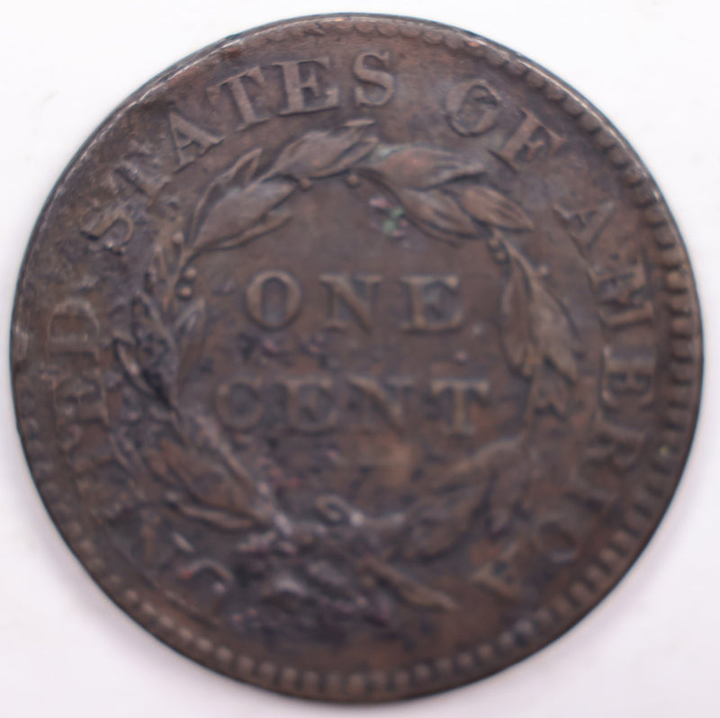 1820 Large Cent., No Knob, Small 8., Very Fine Details., Circulated Coin., Store