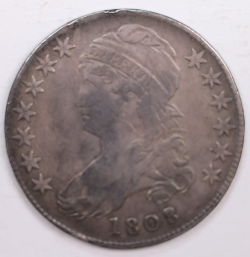 1808 Cap Bust Silver Half Dollar., Fine Details Circulated Coin., Store