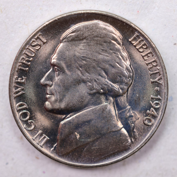 1940-D Jefferson Nickel, Uncirculated coin, Store #11008