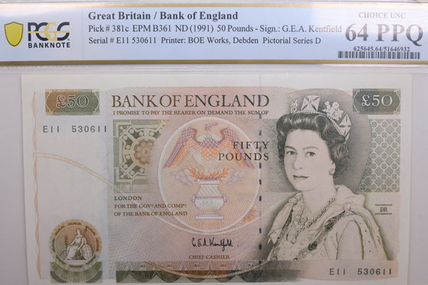 Great Britain/Bank of England., 50 Pound Note., PCGS CU-64., PPQ, Store #GWC005