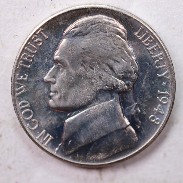 1948-S Jefferson Nickel, Uncirculated coin, Store #UN948S