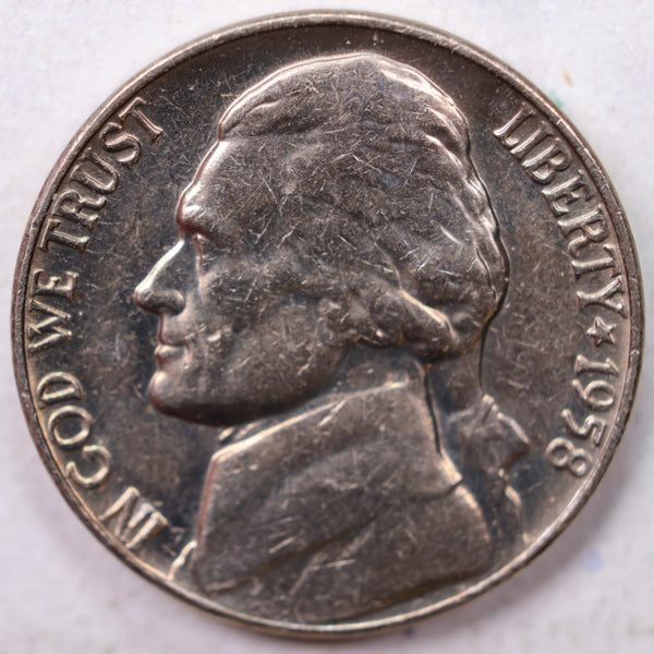 1958 Jefferson Nickel, Uncirculated coin, Store #UN958