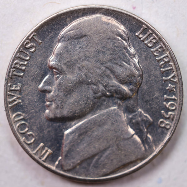 1958-D Jefferson Nickel, Uncirculated coin, Store #UN958D