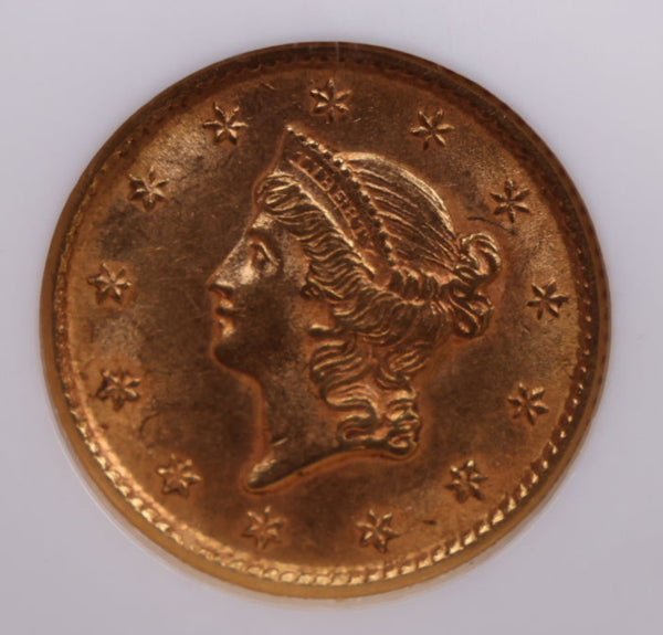 1854 Liberty Head Gold Dollar., NGC MS-62., Store Sale #GGD004
