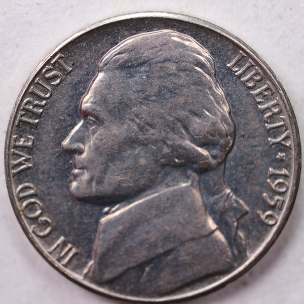 1959-D Jefferson Nickel, Uncirculated coin, Store #UN959D