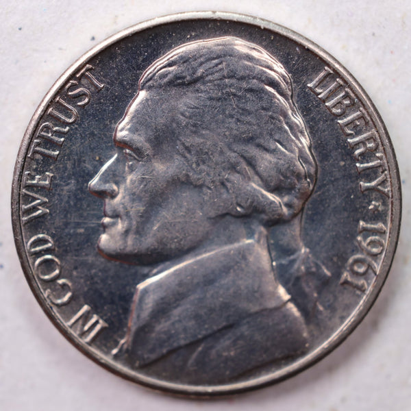 1961-D Jefferson Nickel, Uncirculated coin, Store #UN961D