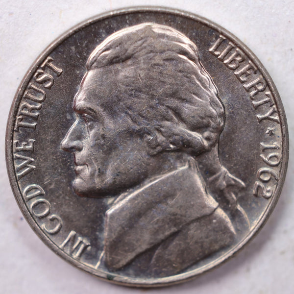 1962 Jefferson Nickel, Uncirculated coin, Store #UN962